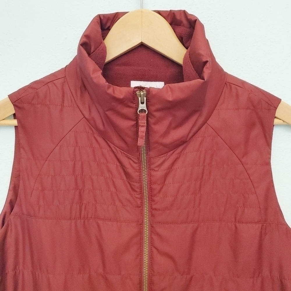 𝅺columbia Women's Vest Color Burgundy  Size M - Picture 3 of 7
